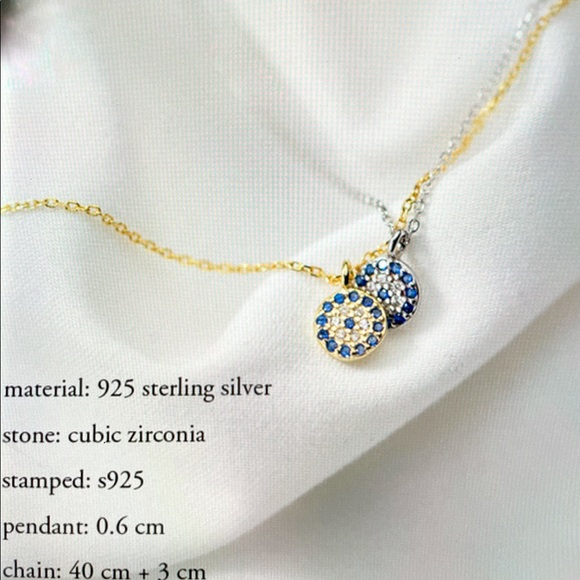 Necklace high quality “Turkish eye” with zircons - Picture 2 of 3